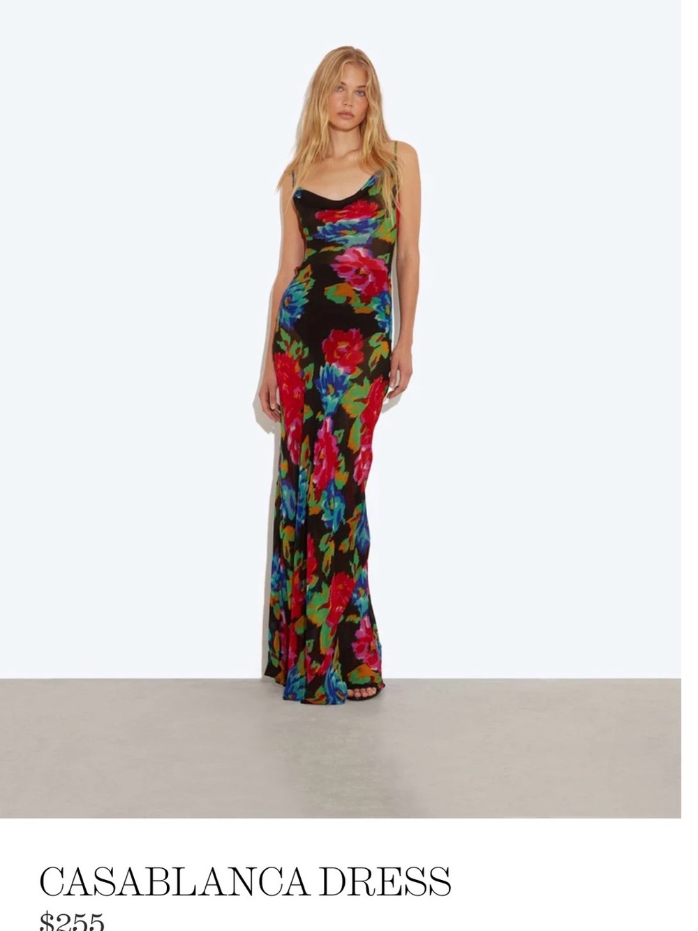 Rat & Boa Black Floral Slip Maxi Dress